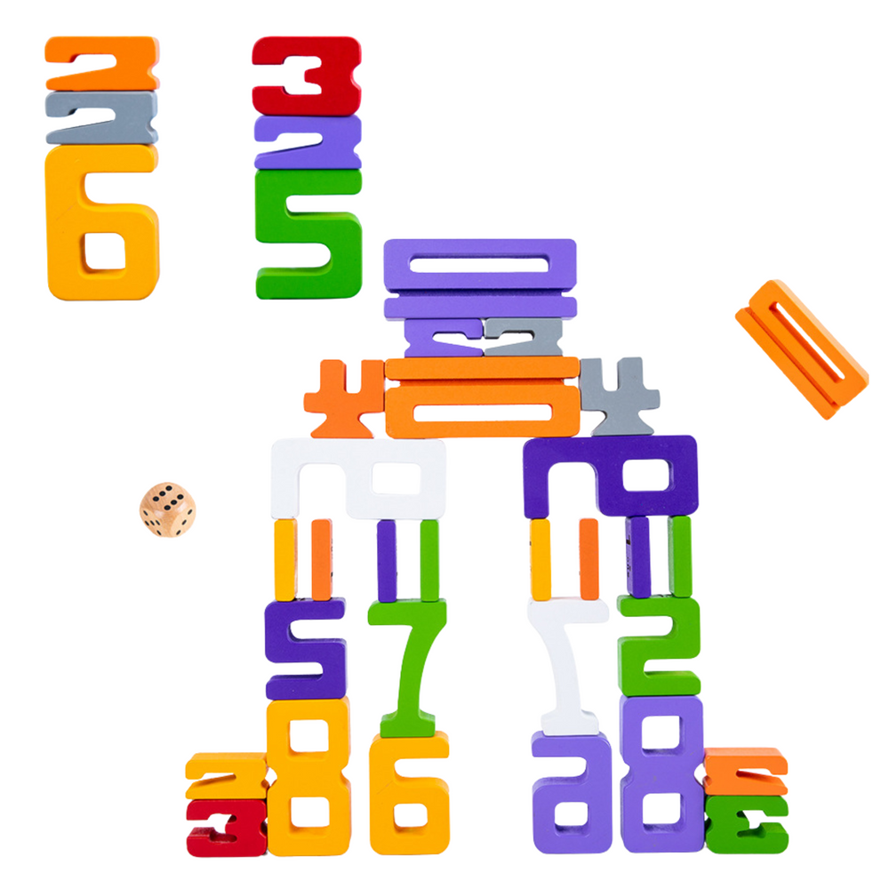 Set 28 cifre de lemn, invatare numere, adunare, multicolor, 31.5 x 13 x 5 cm, Lean 13956