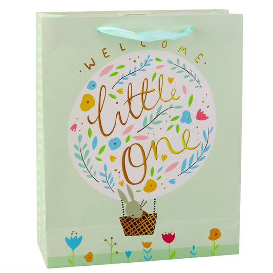 Punga de cadou balon cu iepuras, 32 x 26 x 12 cm, Lean 21592