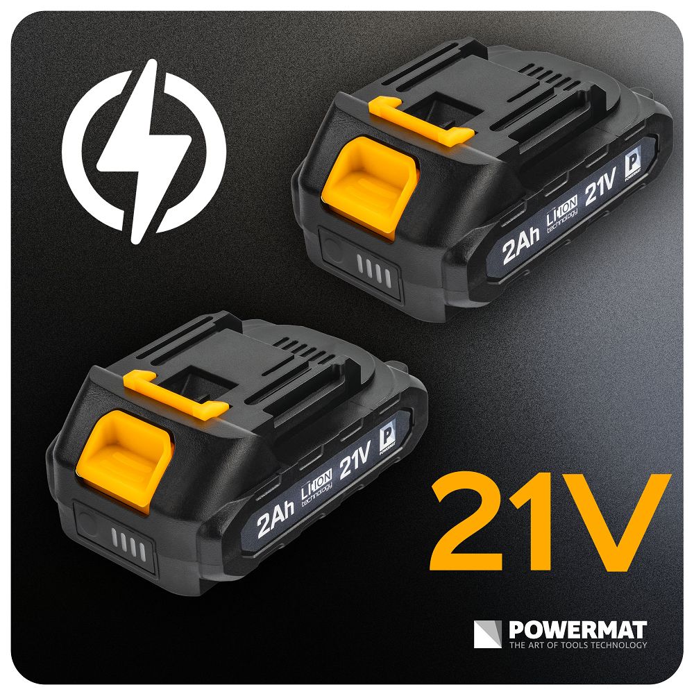 Foarfeca electrica pentru arbusti si gard viu cu acumulator PM-ANTK-21VM, 2 Ah, 21 V, Powermat PM1630
