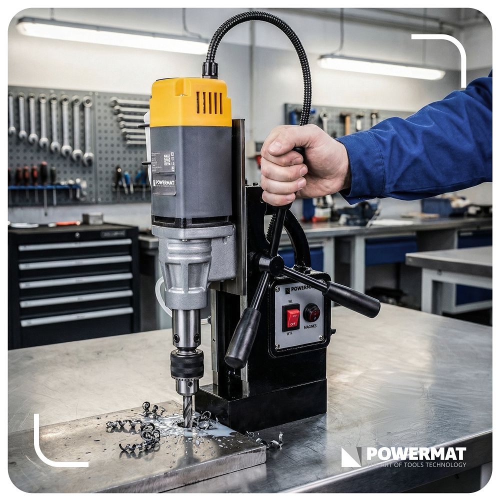 Statie de gaurit verticala cu magnet PM-WM-1500M, 1500 W, Powermat PM1456