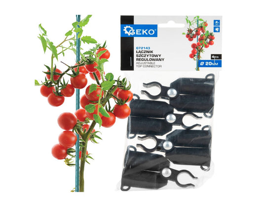 Set conectori superiori reglabili pentru araci, 20 mm, 4 bucati, Geko G72143