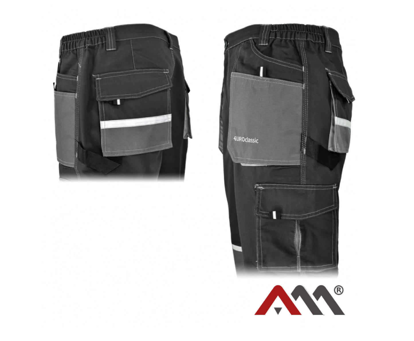 Pantaloni cu talie inalta Euroclassic, gri, marimea 48, Artmas ART794371