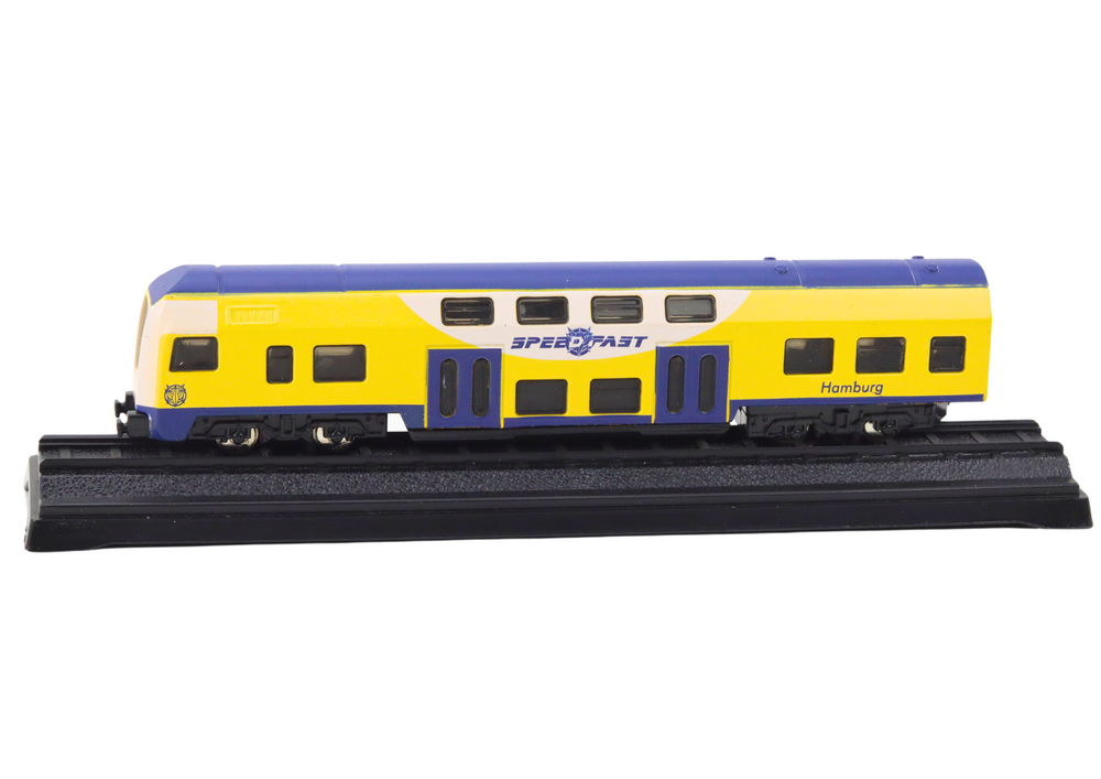 Figurina de colectie tren din metal, galben / albastru, 1:48, galben / albastru, Lean 18919