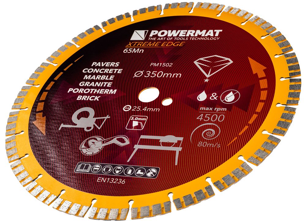 Disc diamantat PM-TDCS-3501T, 350 mm, Powermat PM1502