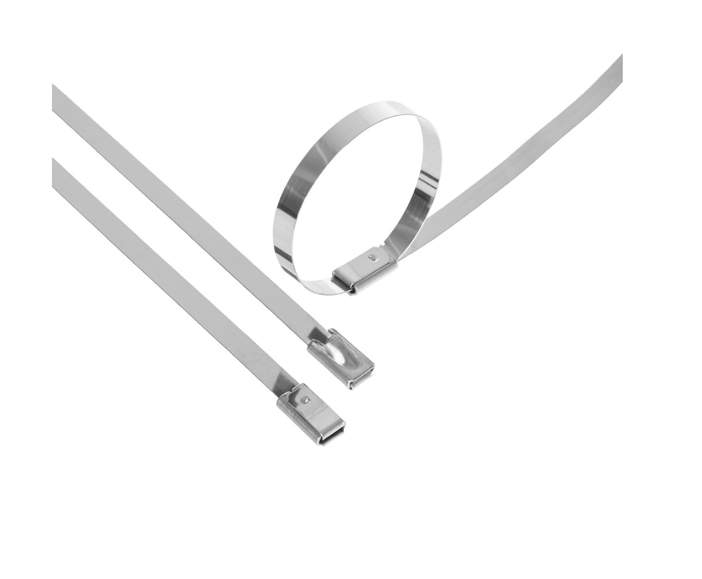 Set cleme din inox, 4,6x300mm, 100 bucati, Geko G17253