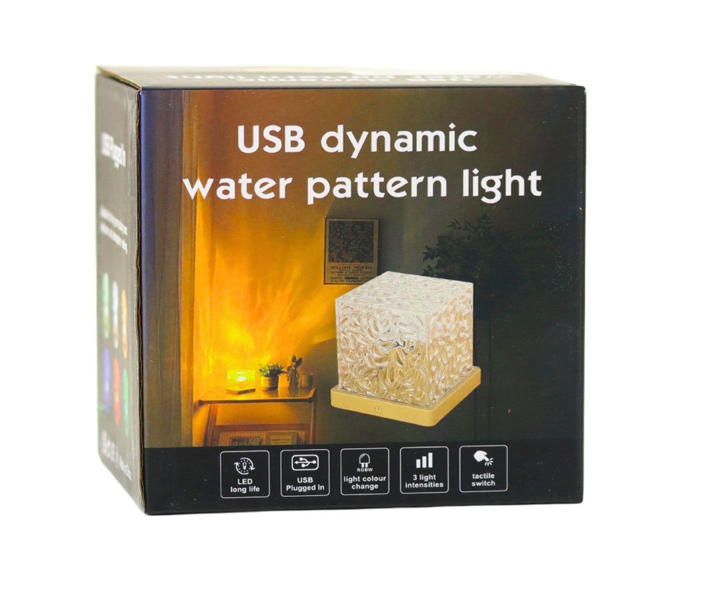 Lampa de veghe LED cu 16 culori RGB, telecomanda, 11.5 x 11.5 cm, Lean 27710