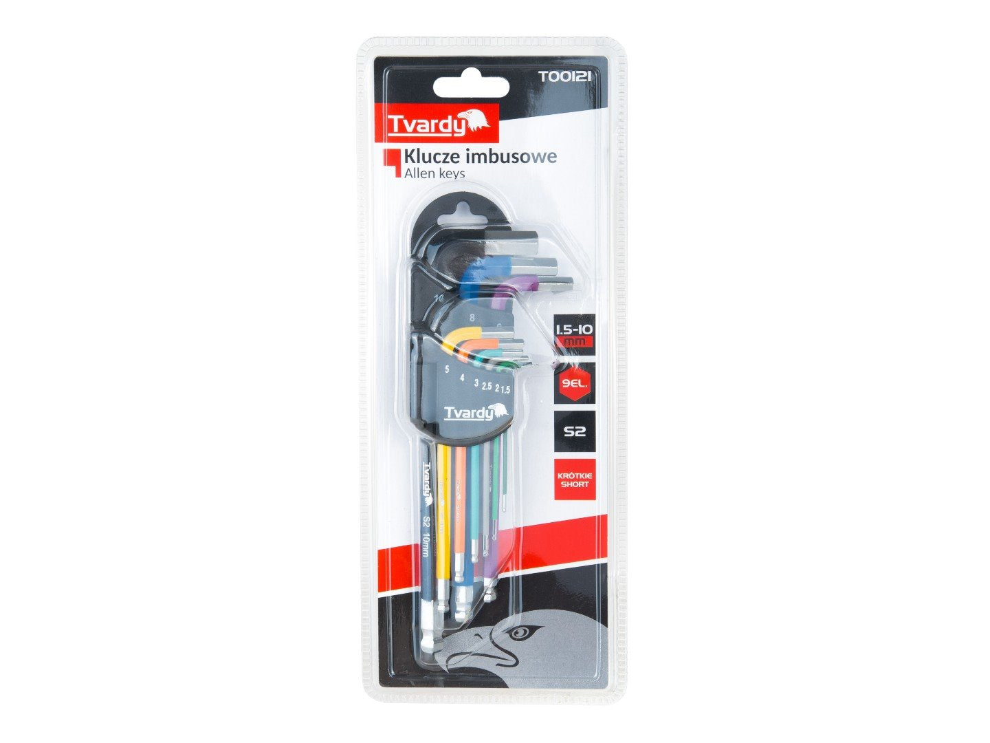 Set chei imbus colorate, 1,5-10 mm, 9 bucati, Tvardy T00121