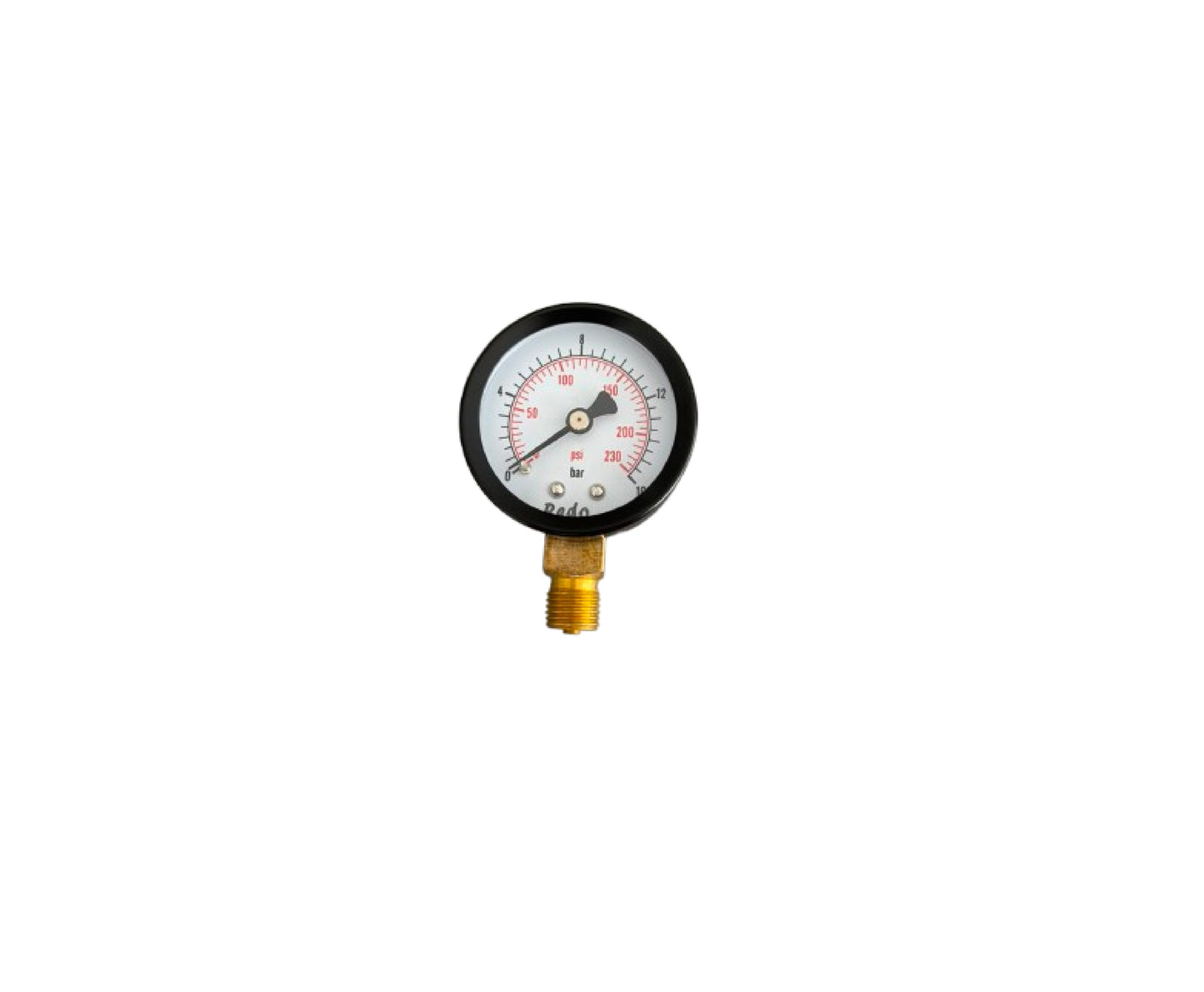 Manometru presiune 0-16 bar, racord inferior 1/4" BSPT, Ø50 mm, Influent RM0006
