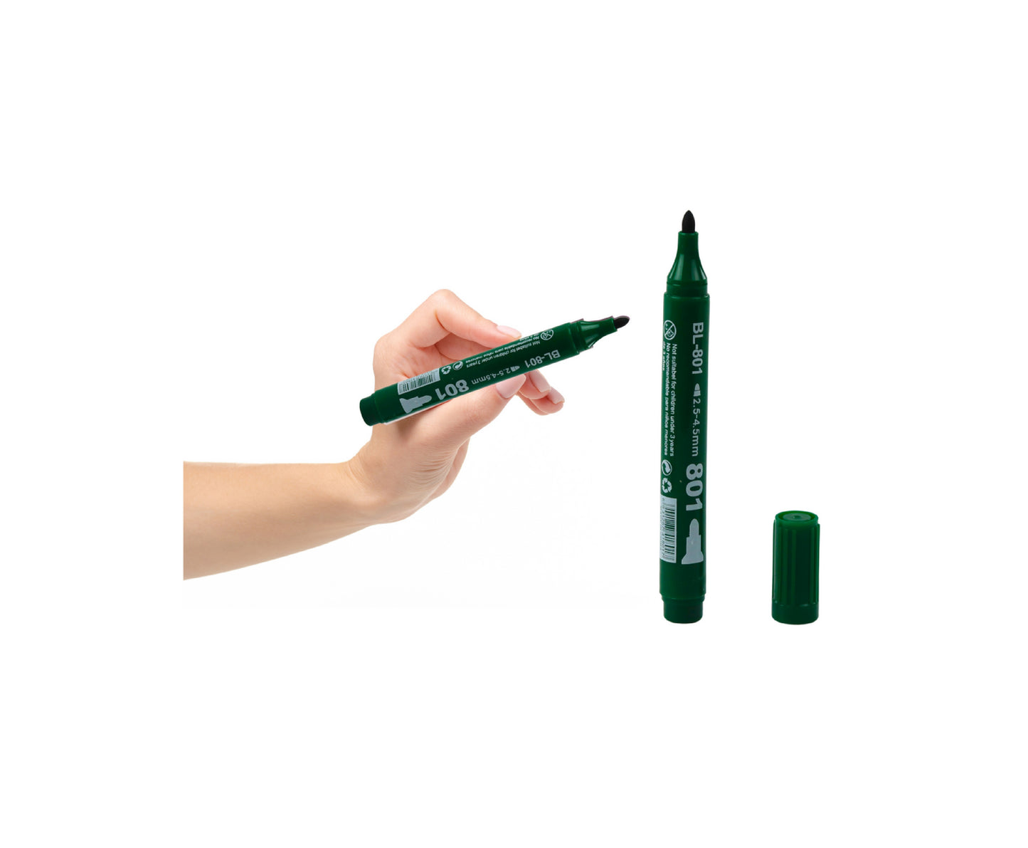 Marker permanent, verde, 2.5 - 4.5 mm, Lean 21506
