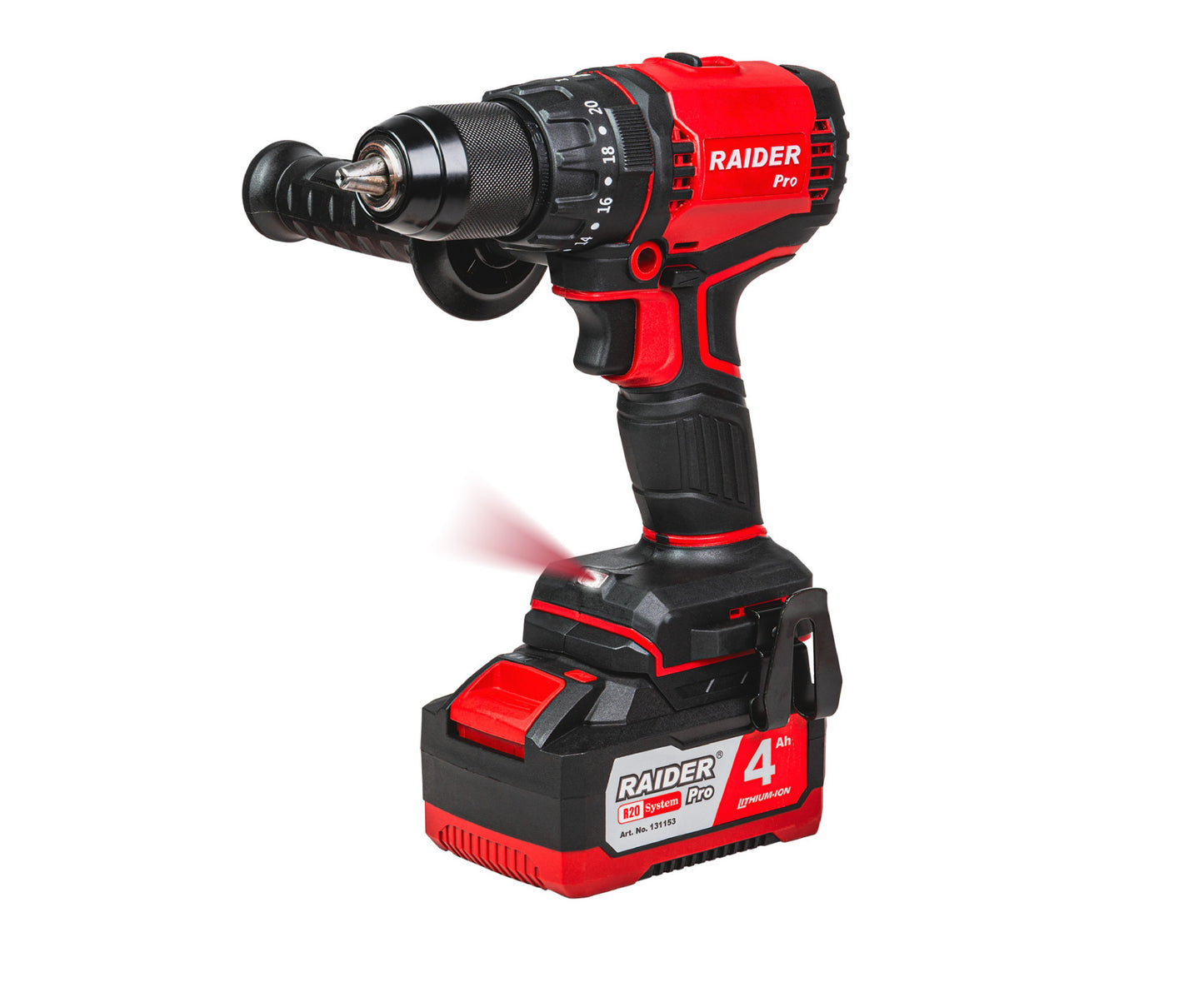 Masina de gaurit cu percutie cu acumulator RDP-YBID20, 20 V, 4 Ah, 60 Nm, Raider 030263