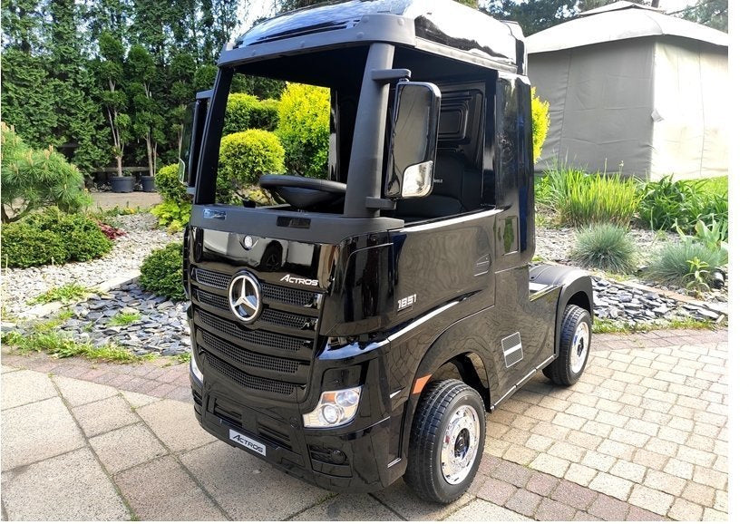 Masinuta electrica camion Mercedes Benz Actros, negru, Lean 5235