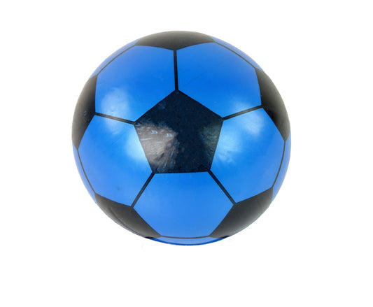 Minge de fotbal din cauciuc, albastru / negru, 23 cm, Lean 15934
