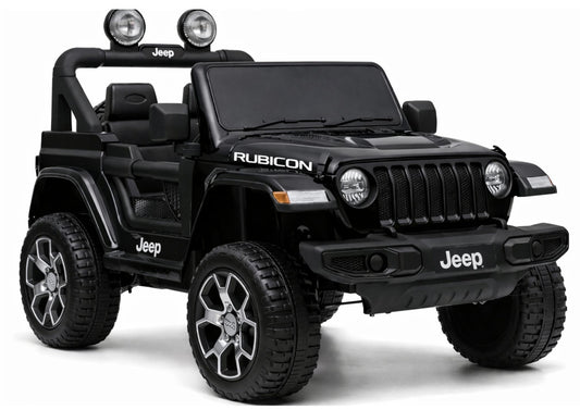 Masinuta electrica pentru copii Jeep Wrangler Rubicon, 124 x 71 x 74 cm, negru, Lean 5953