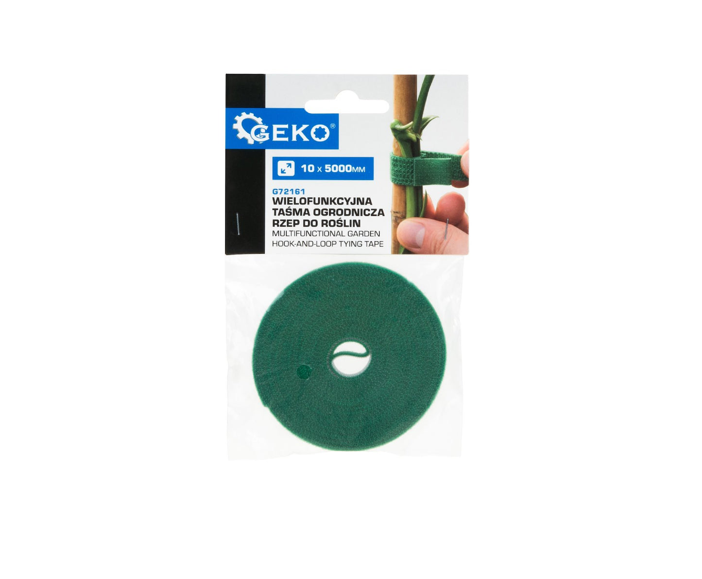 Banda velcro multifunctionala pentru legarea plantelor, 10mm x 5m, Geko G72161