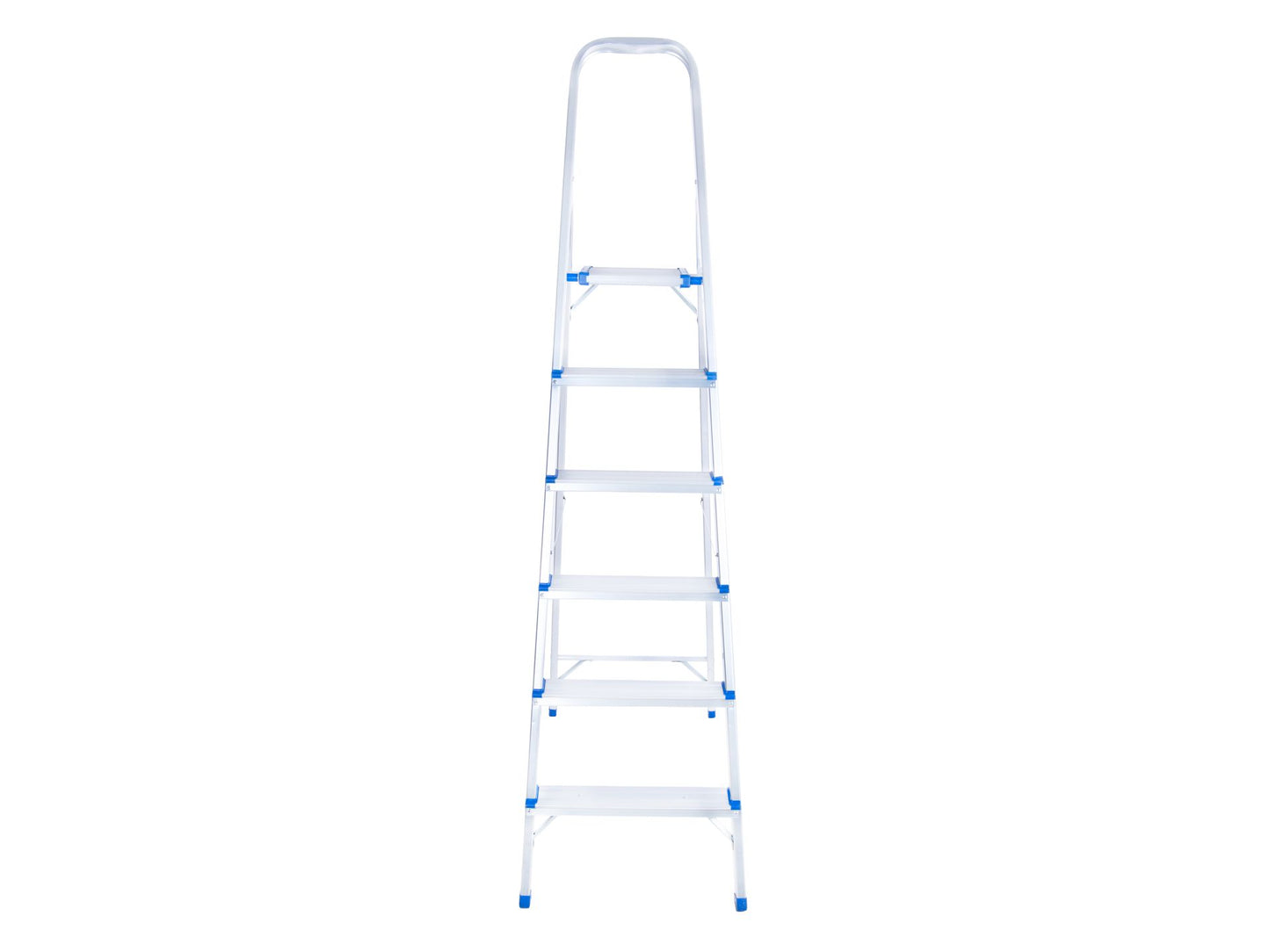 Scara pliabila din aluminiu cu 6 trepte, inaltime de lucru 3.19 m, capacitate maxima 150 kg, Geko G02418