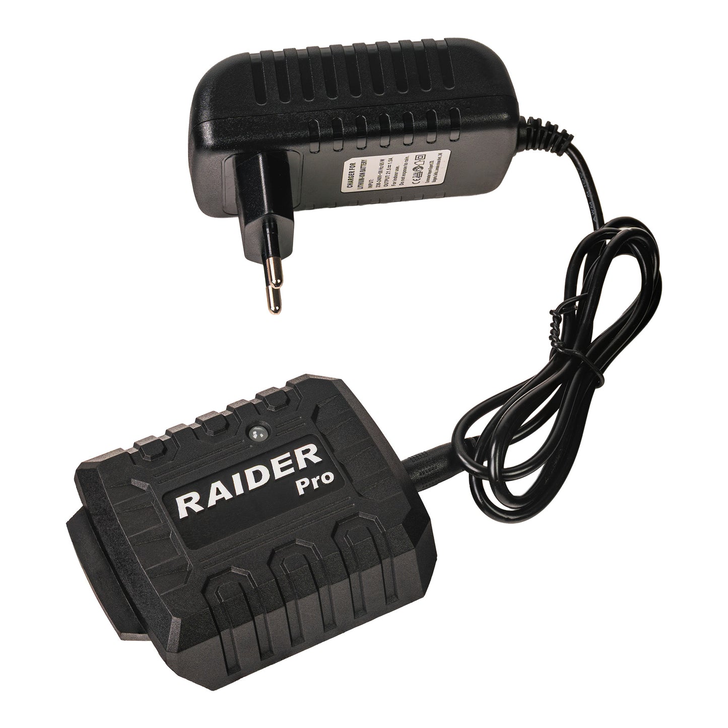 Set bormasina, polizor unghiular si cheie de impact cu acumulator, 2 x 2 Ah, Raider 030255