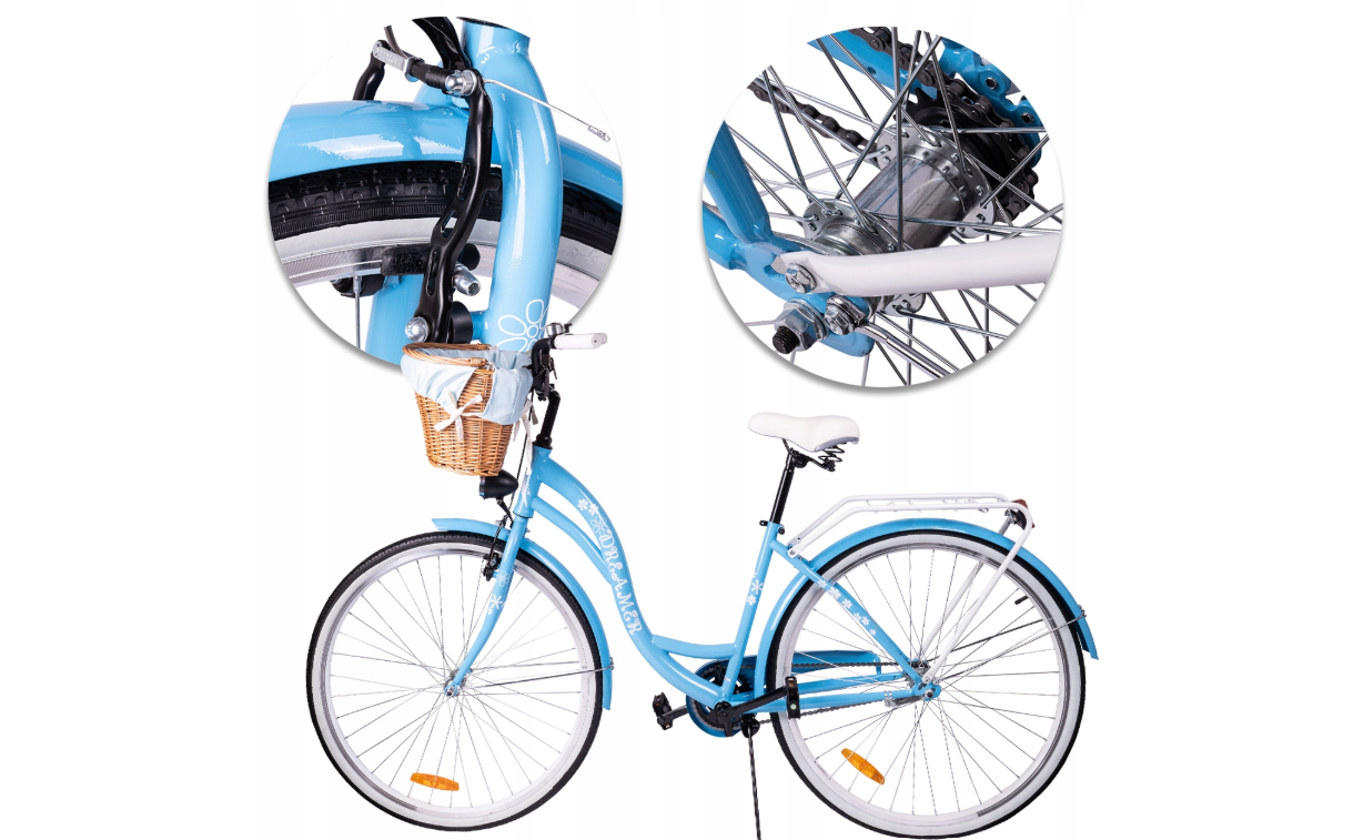 Bicicleta de oras cu cos pentru femei, diametru roata 28", diametru cadru 18", albastru, MalTrack 110545