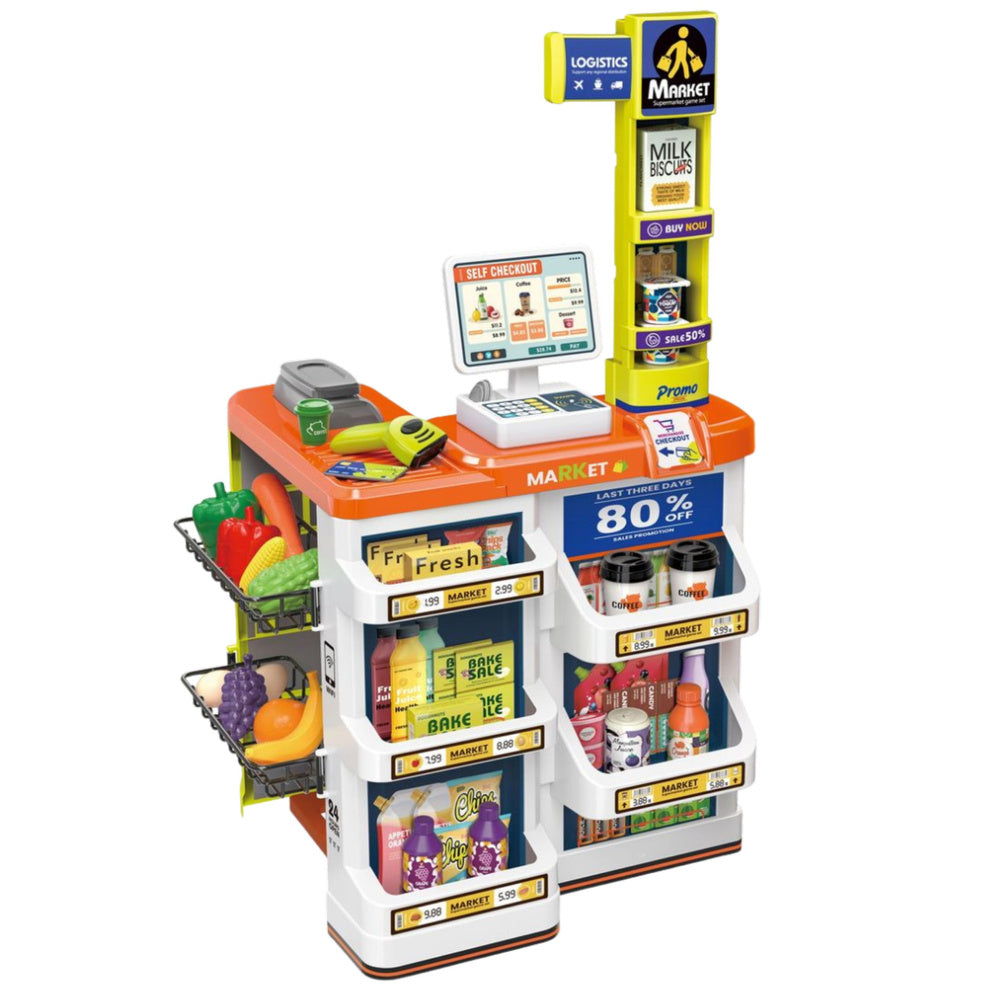 Set joaca supermarket 60 piese, 48x41x82cm, multicolor, Lean 23351