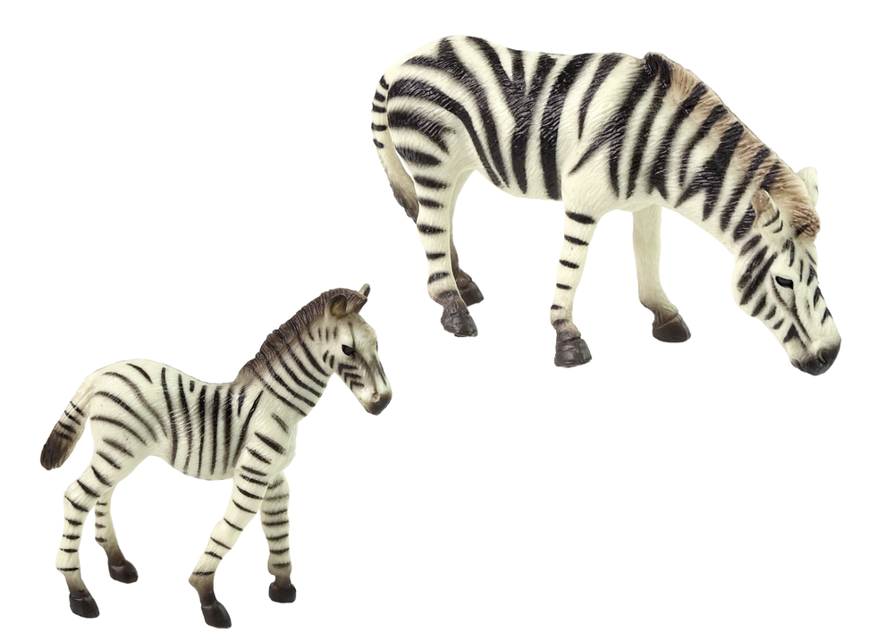 Set 2 figurine zebra cu pui, Lean 12311