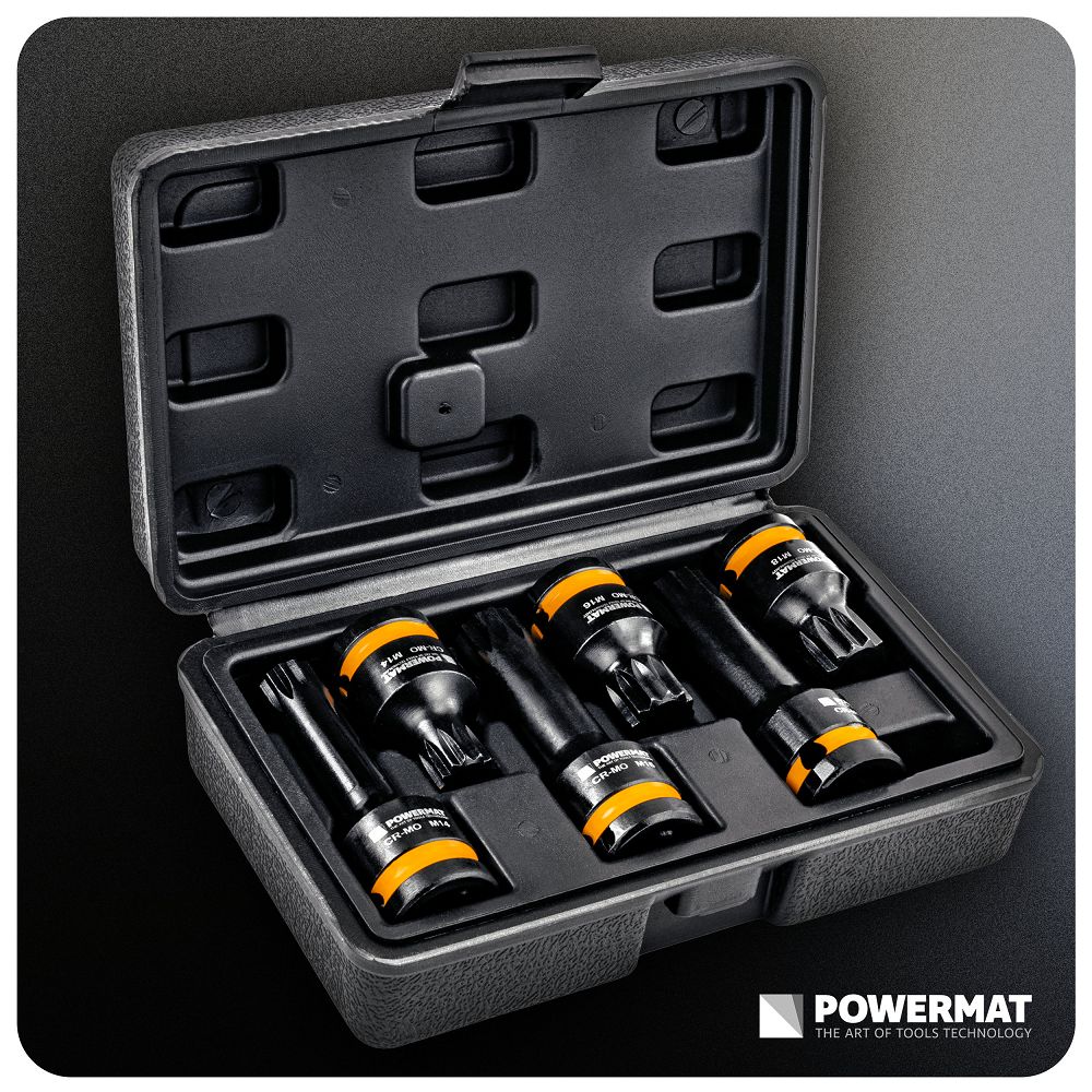 Set chei tubulare de impact PM-ZNU-1418T, 6 bucati, Powermat PM1381