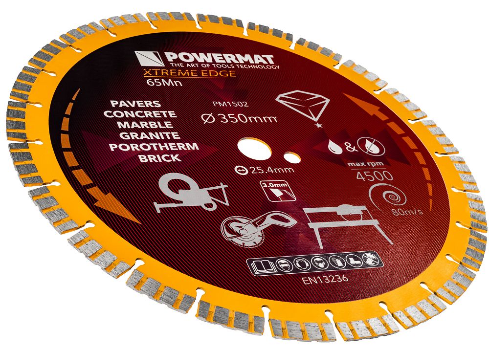 Disc diamantat PM-TDCS-3501T, 350 mm, Powermat PM1502