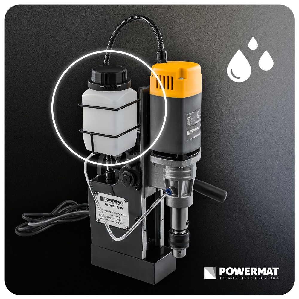 Statie de gaurit verticala cu magnet PM-WM-1500M, 1500 W, Powermat PM1456