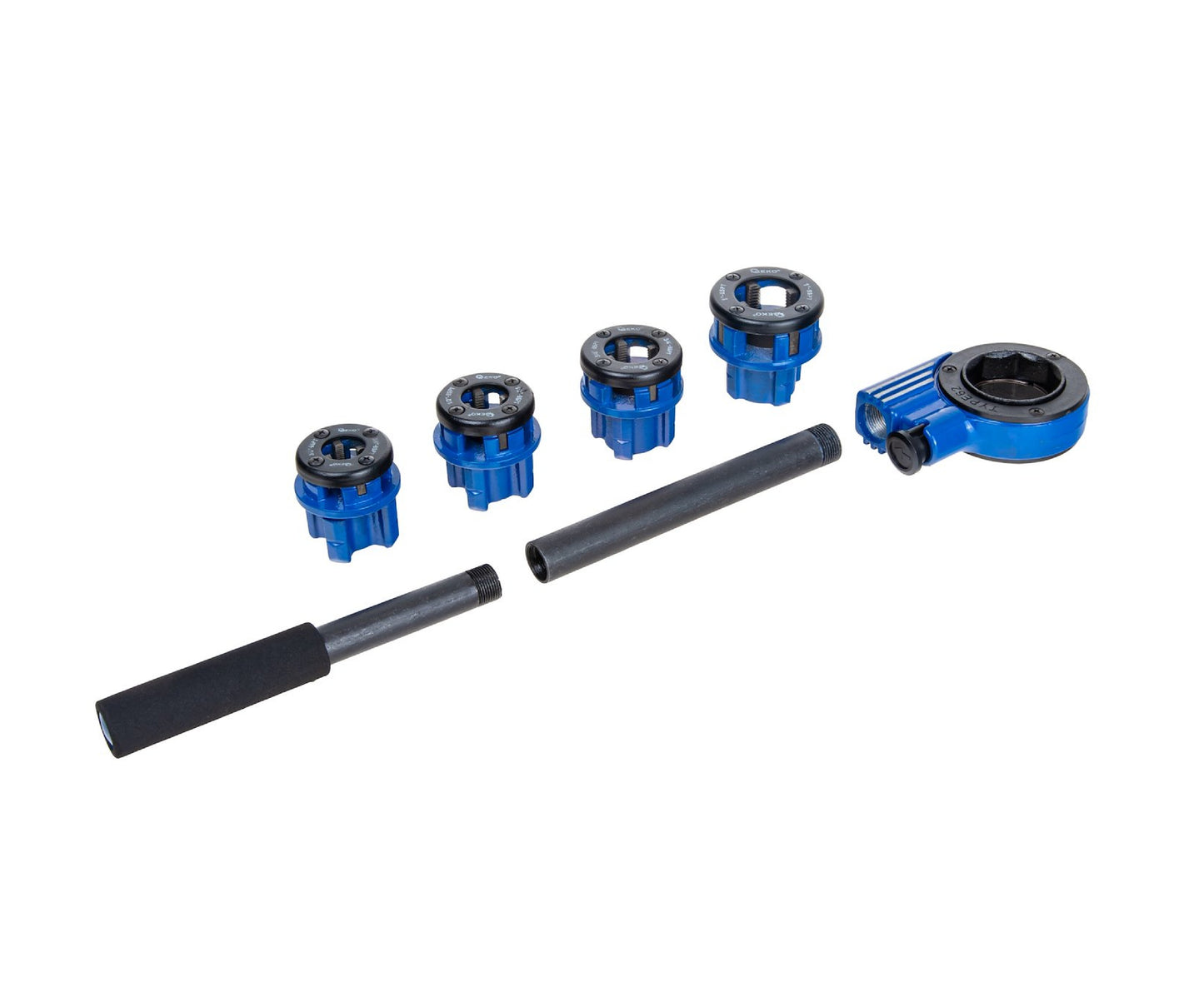 Set dispozitiv manual de infiletat tevi, 3/8"-1", 4 bucati, Geko G00998