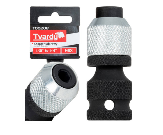 Adaptor de impact HEX de 1/2" la 1/4", Tvardy T00208