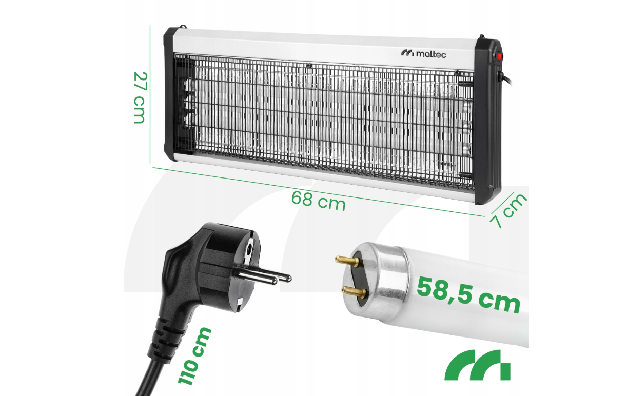 Lampa UV anti-insecte, 60 W, 3800 V, MalTec 112547