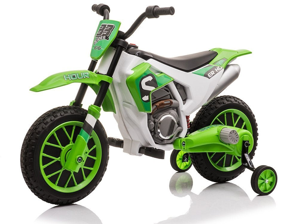 Motocicleta electrica XMX616, verde, Lean 9012