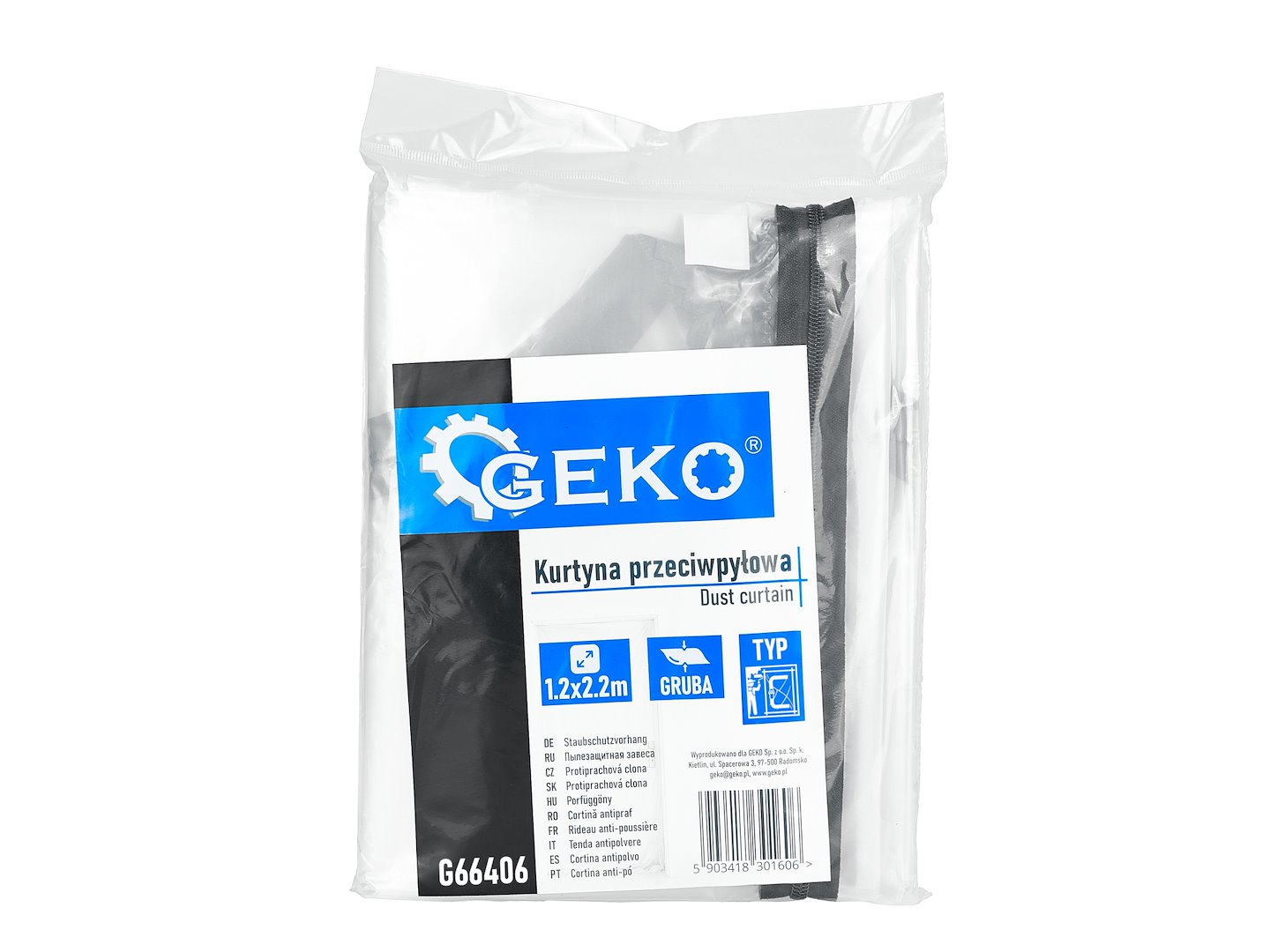 Folie anti-praf pentru constructii tip C, 220 x 120 cm, Geko G66406