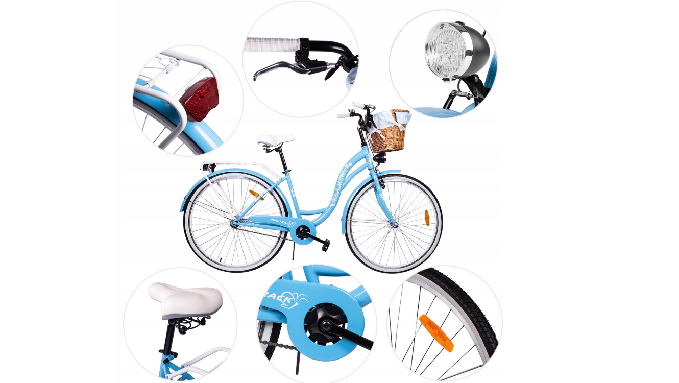 Bicicleta de oras cu cos pentru femei, diametru roata 28", diametru cadru 18", albastru, MalTrack 110545