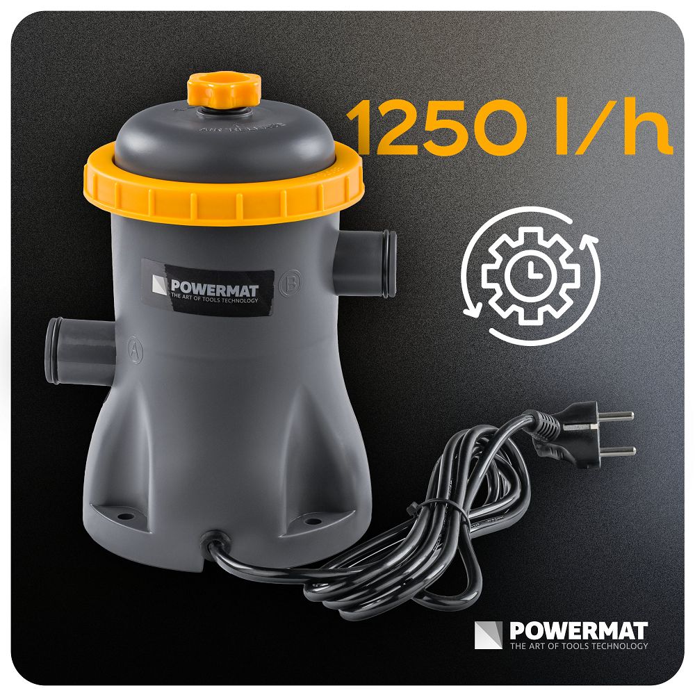 Pompa filtrare apa piscina PM-PFDB-16T, 16 W, Powermat PM1512