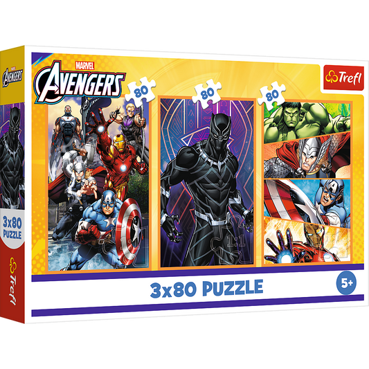 Puzzle Trefl Avengers: Endgame, 3 x 80 piese, Lean 26390