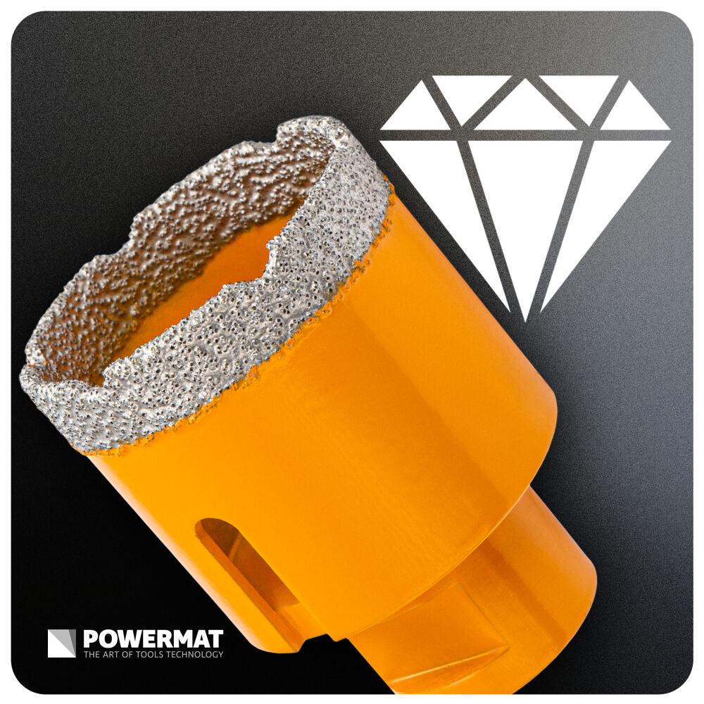Carota diamantata pentru ceramica PM-DWK-45M14M, 45 mm, Powermat PM1575