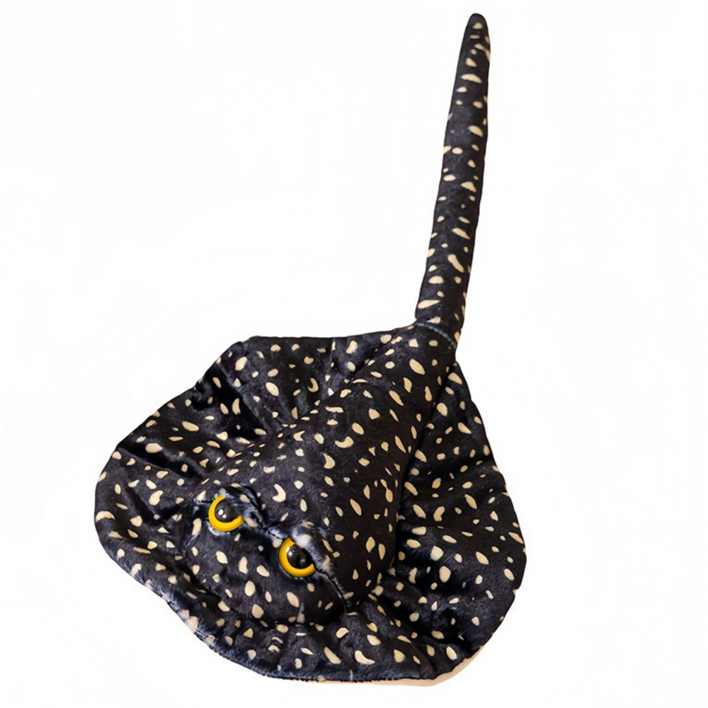 Jucarie de plus pisica de mare, 50 x 24 cm, negru, Lean 22376