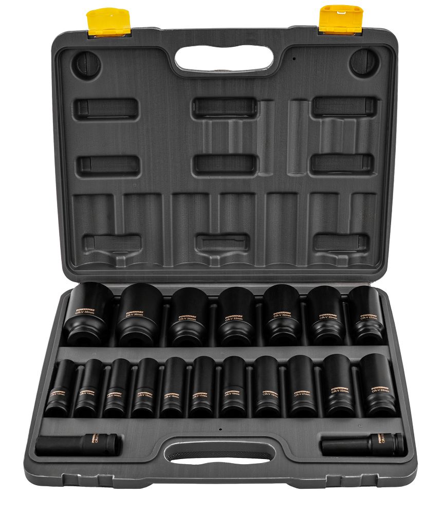 Set chei tubulare de impact HEX PM-ZNU-1038T, 10-38 mm, 1/2", 20 bucati, Powermat PM1382