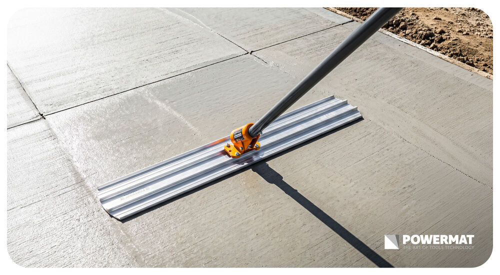 Rigla manuala pentru finisarea betonului PM-LDB-120T, 120x20cm / 5.4m, Powermat PM1637