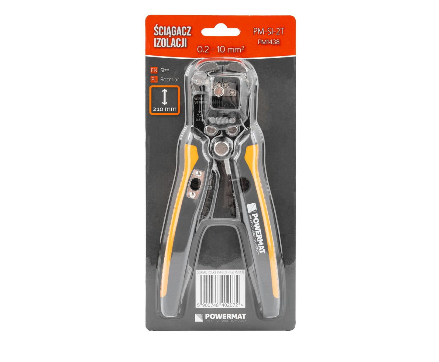 Cleste sertizare si dezizolare cabluri PM-SI-2T, 0.05-10 mm², 210 mm, Powermat PM1438