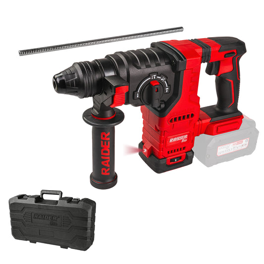 Ciocan rotopercutor brushless RDP-BBRH20 Solo (fara acumulator si incarcator) 3 J 4 functii 26 mm, Raider 030193
