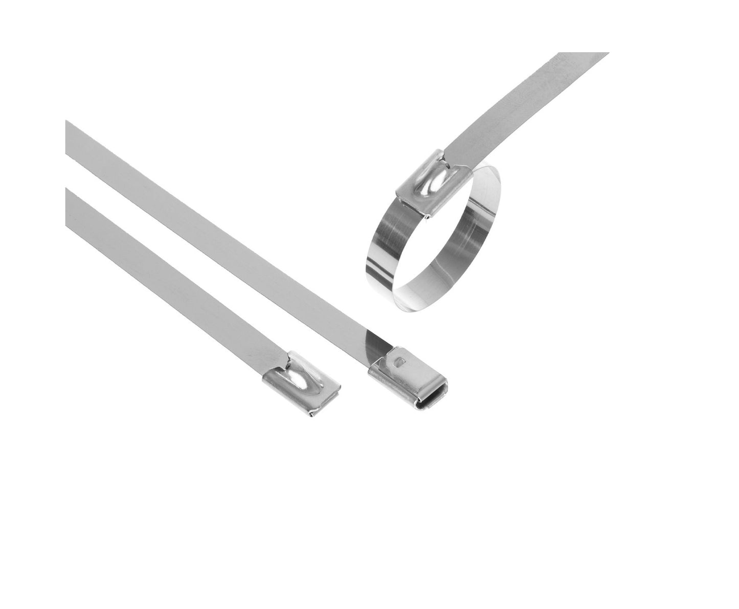 Set cleme din inox, 7,9x400mm, 100 bucati, Geko G17262