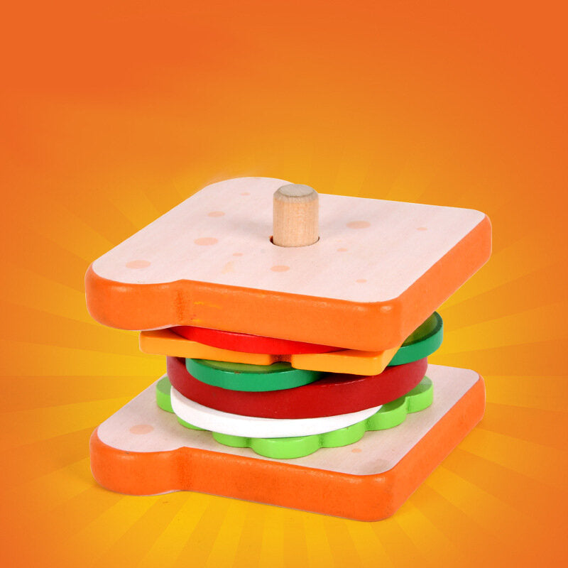 Sandwich de jucarie din lemn, multicolor, Lean 20530