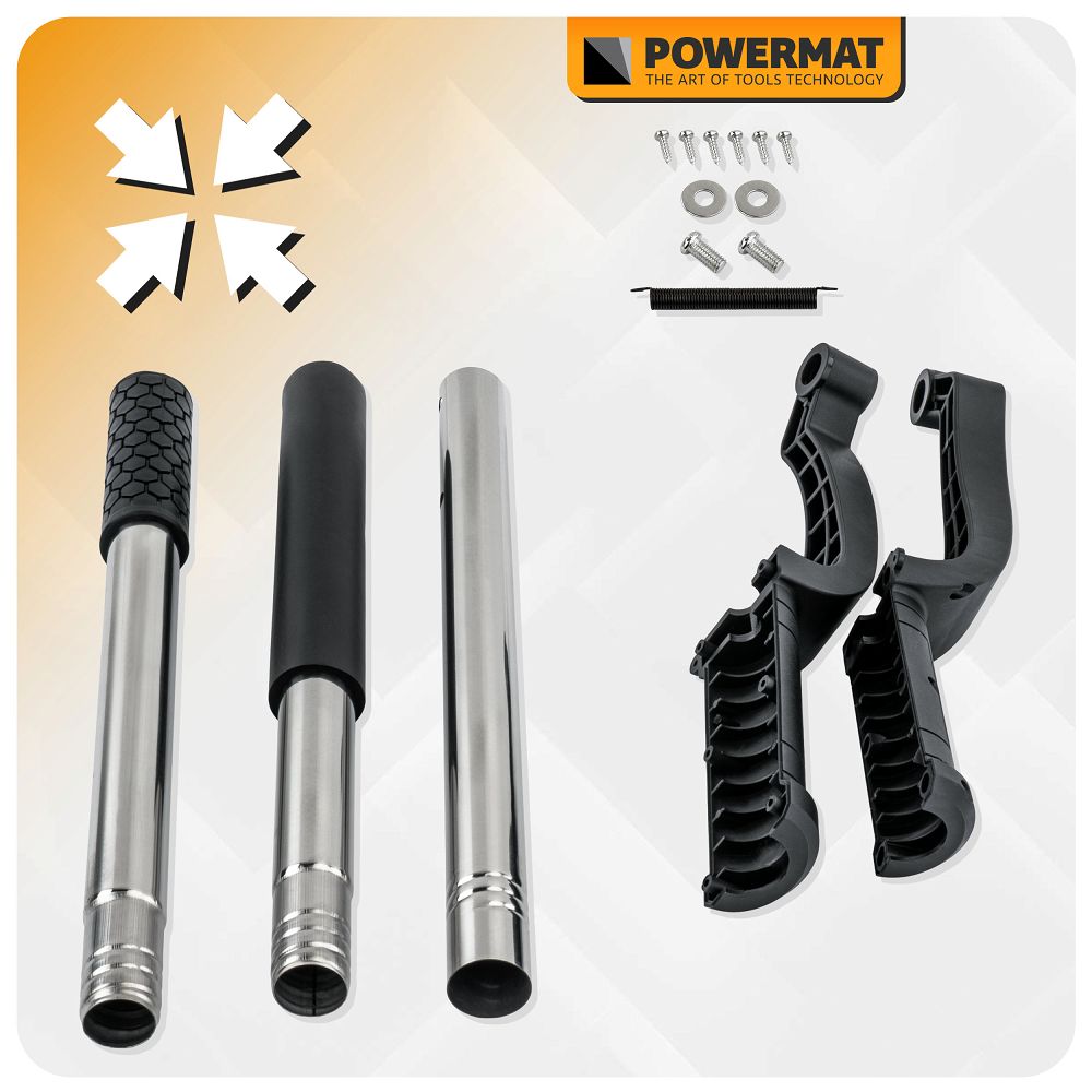Maner telescopic pentru slefuitor de beton, 97 cm, Powermat PM-SDB-2450M-UT