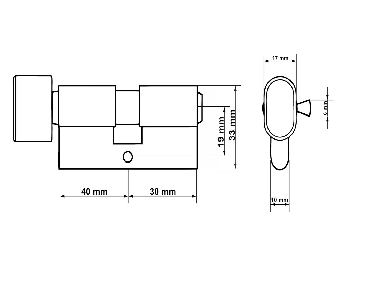 Butuc aluminiu Nickel, 30/40g, Tvardy T01404