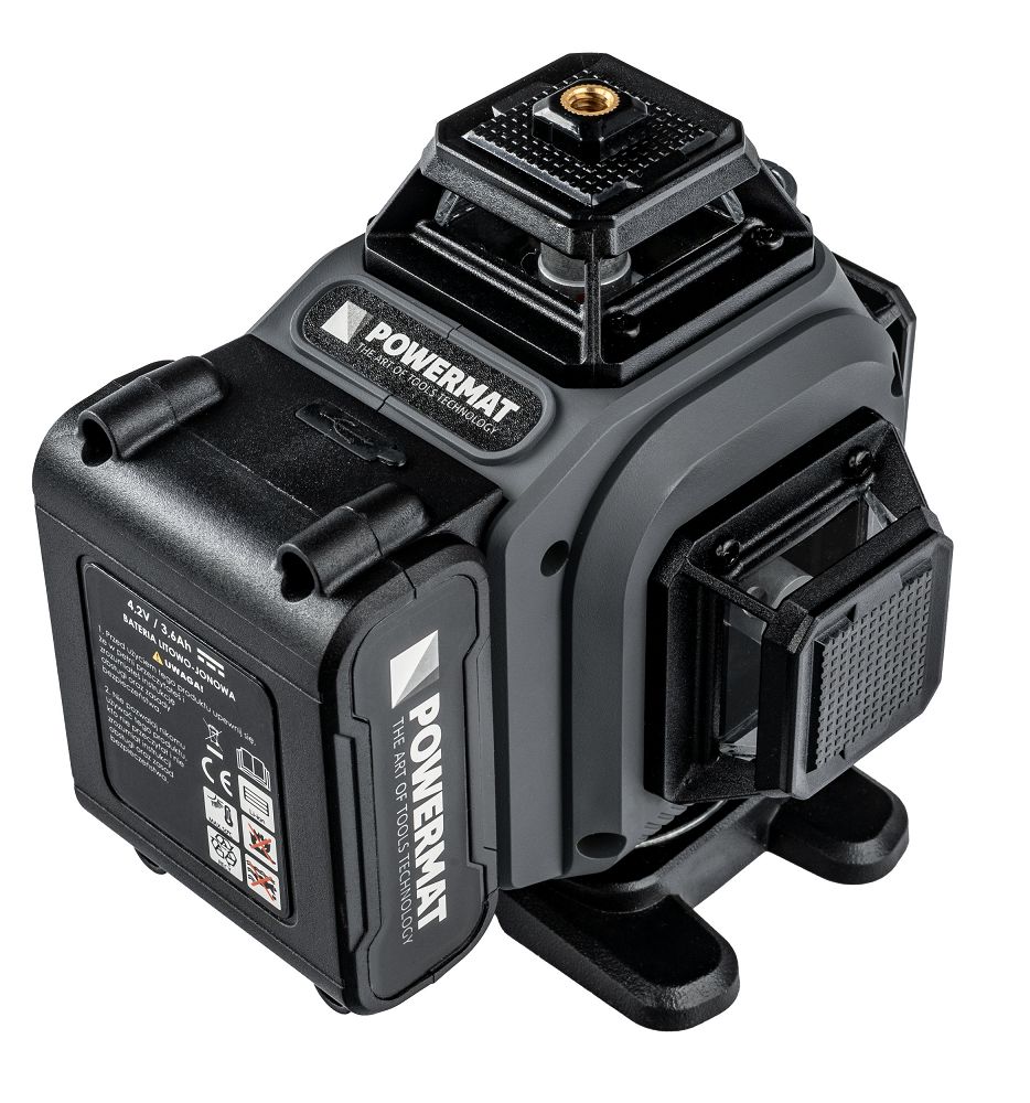 Nivela laser in cruce cu acumulator PM-PLK-4DM3, 4.2 V, Powermat PM1494