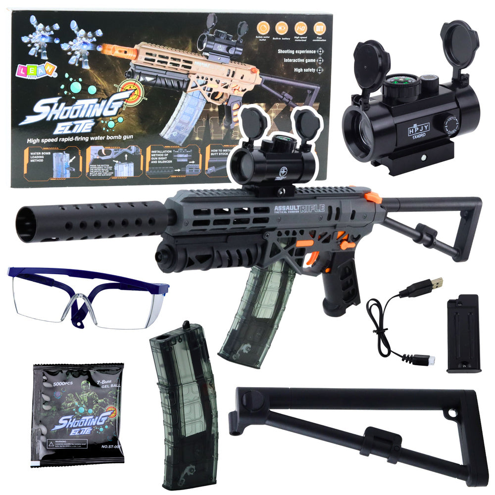 Pistol pe bile de apa MK7 cu acumulator, 2 incarcatoare, luneta, ochelari de protectie, Lean 24277