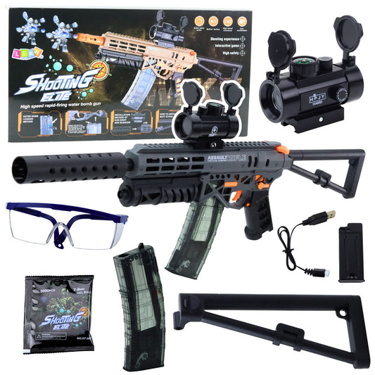 Pistol pe bile de apa MK7 cu acumulator, 2 incarcatoare, luneta, ochelari de protectie, Lean 24277