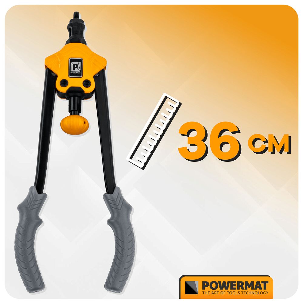 Cleste pentru pop-nituri PM-NIR-360T, 360 mm, M3-M12, Powermat PM1447