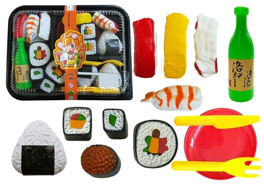 Set de sushi pentru copii cu tacamuri si 19 accesorii, Lean 4269
