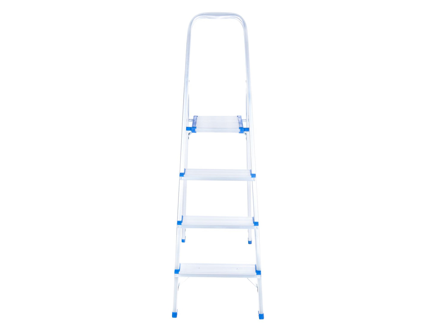 Scara pliabila din aluminiu cu 4 trepte, inaltime de lucru 2.75 m, capacitate maxima 150 kg, Geko G02416